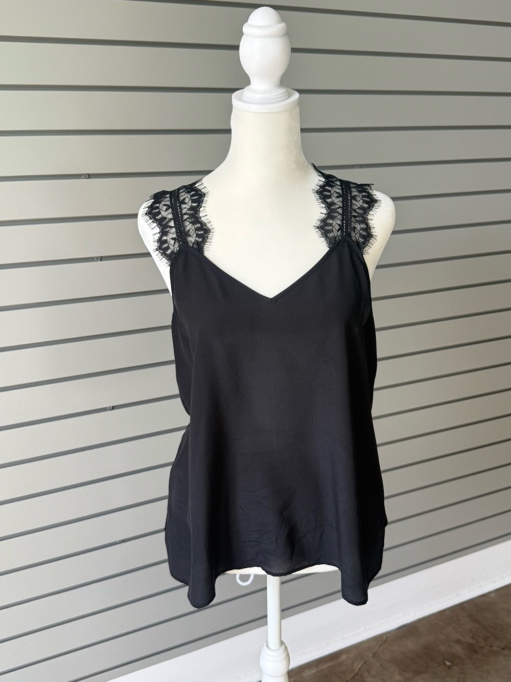 Cami NYC Black Lace-Trim V-Neck Camisole